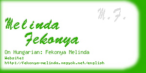 melinda fekonya business card